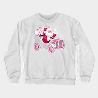 Retro Vintage Pink Santa Claus Crewneck Sweatshirt